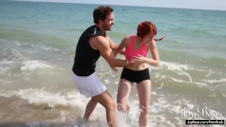 JOYBEAR Sensual Natural Redhead babe takes it in large