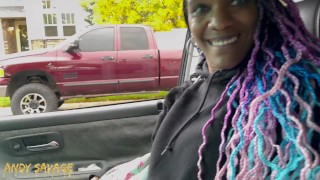 Big Booty Black MILF fucks son's white friend