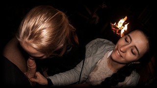Homeless Girls Blow Me Near the Fire on a Cold Night