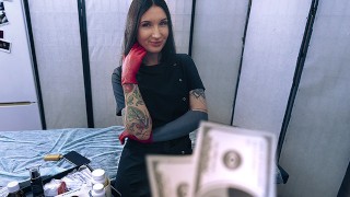 Sexy nurse in latex gloves helped her patient collect a semen analysis